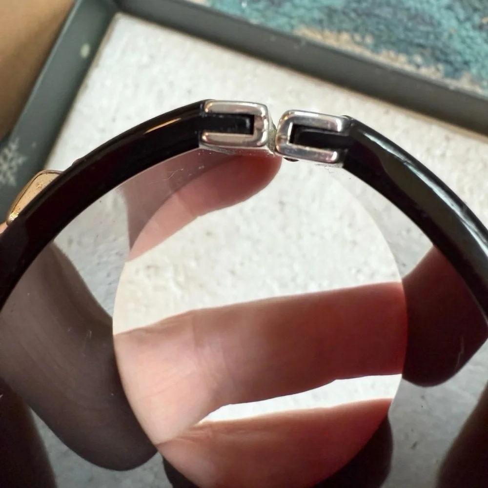 Brighton Black and Silver Bracelet with Swarovski crystals & Gold Accents - Picture 10 of 12